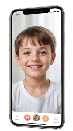 boy on video call